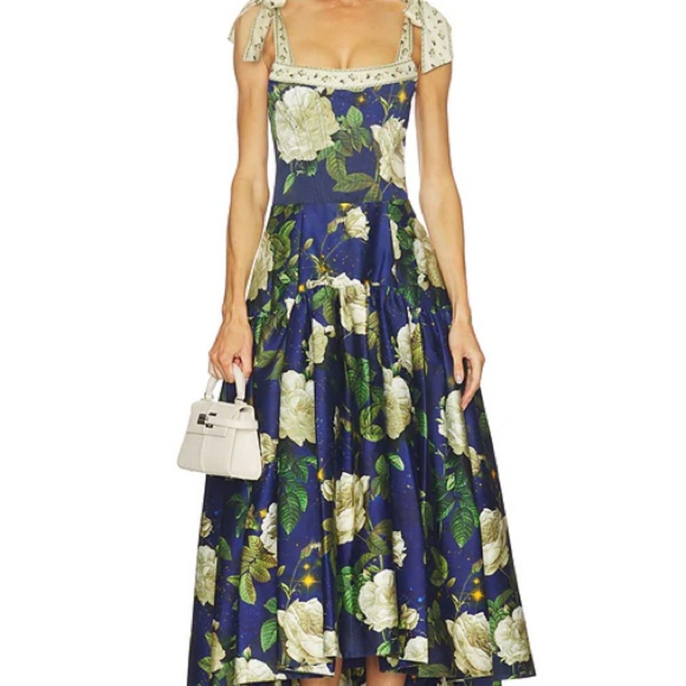 Alice and Olivia Rosalee Bustier Tie Dress